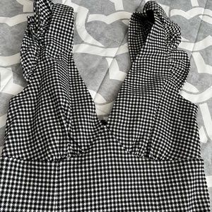 Houndstooth Jumper Mini Dress - XS